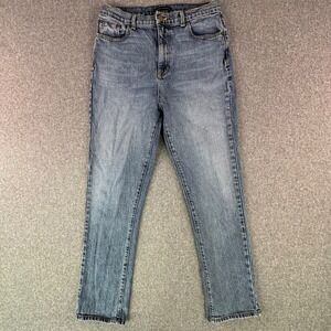 Modern American Jeans Women 31 Melrose Retro Blue High Rise Straight Made in USA